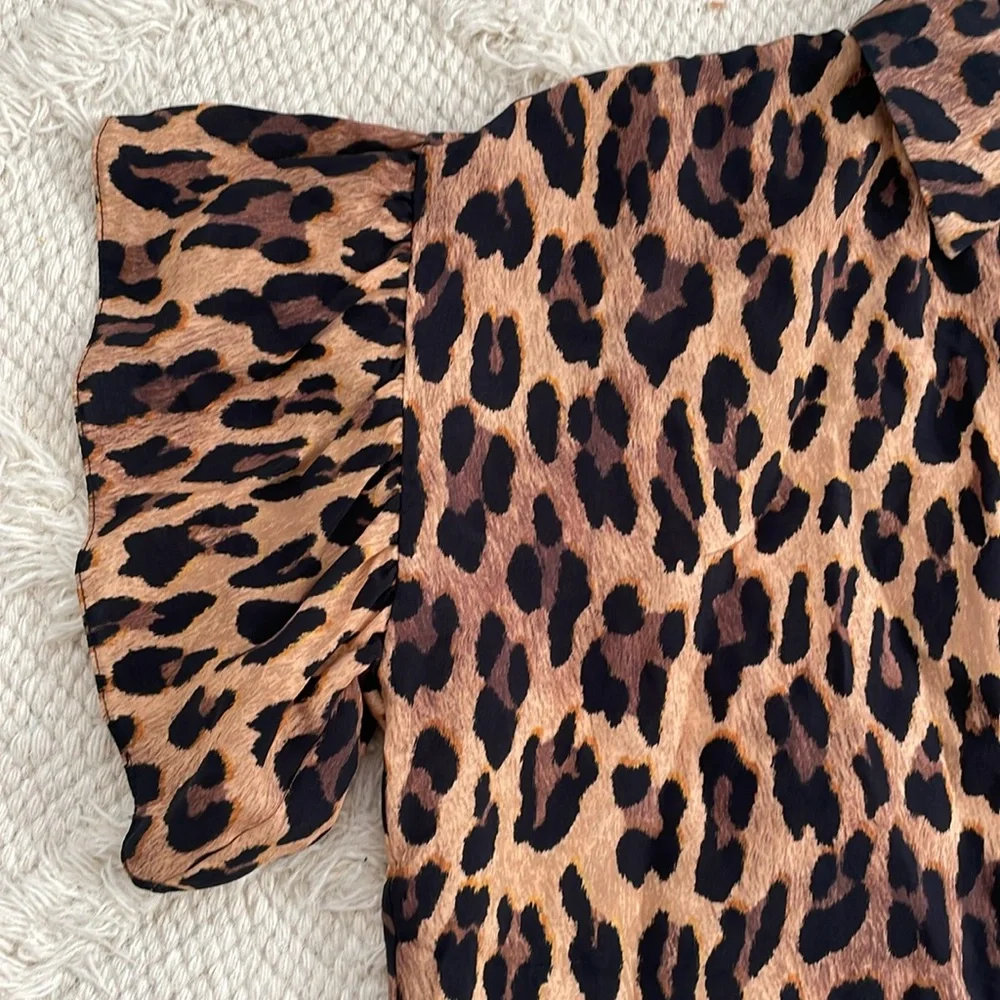 New Alice + Olivia Jude Tunic Leopard Shirtdress - Picture 6 of 7